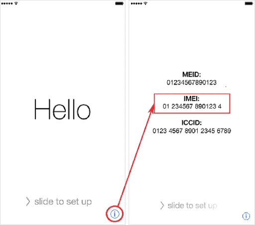 How to find your IMEI number iCloud Lock & Hello Screen iPhone iPad